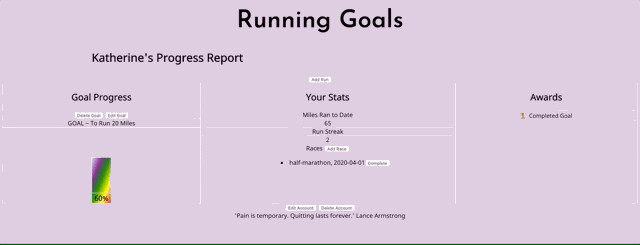 running goals app gif